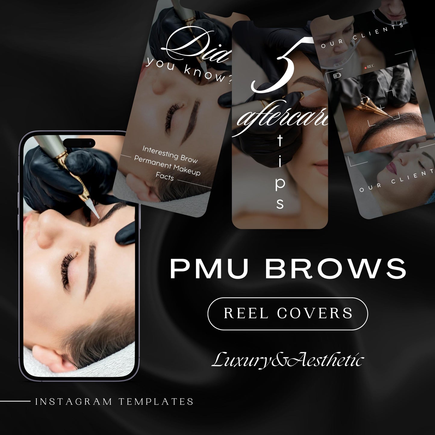 25 PMU Brows Rollenabdeckungen