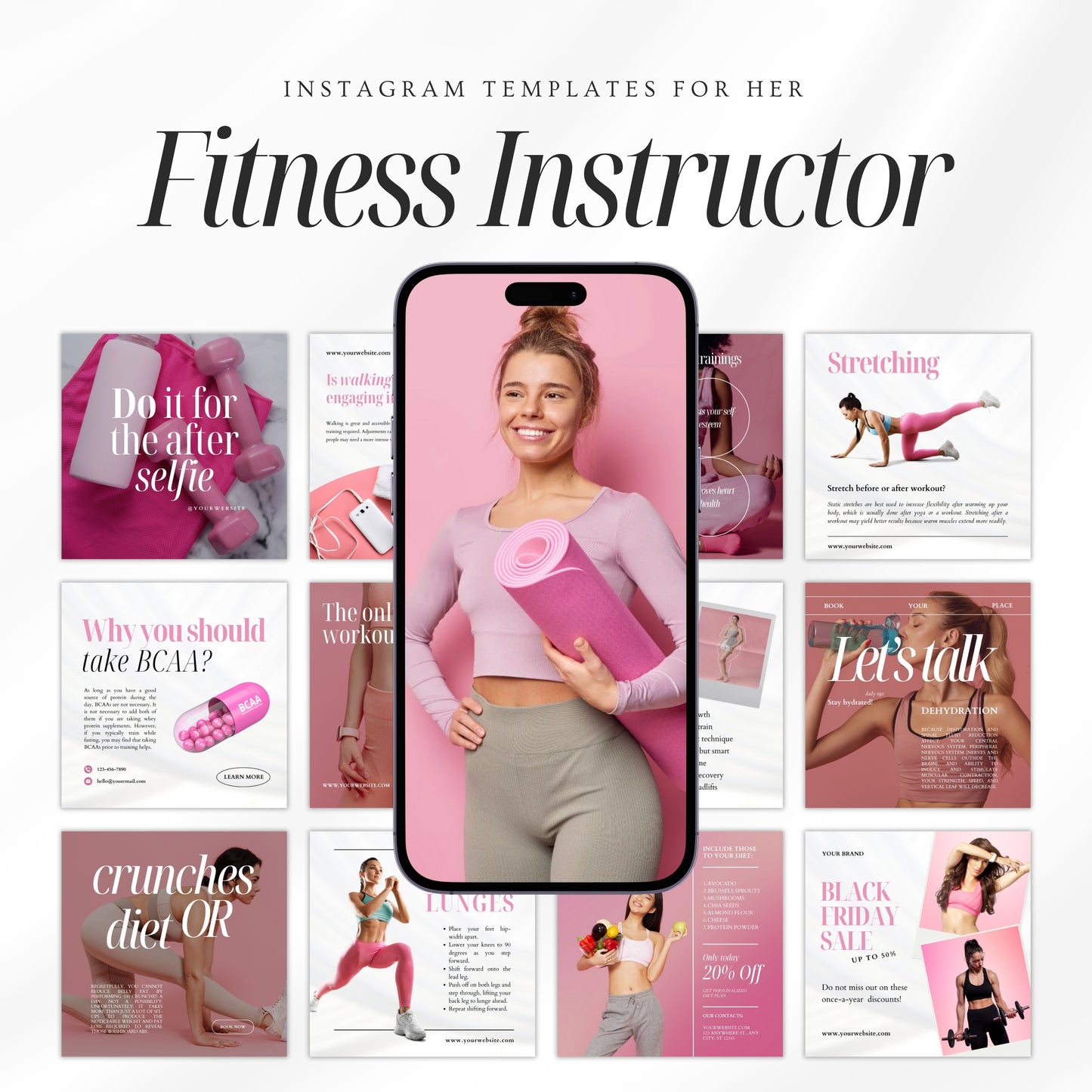 Fitness Coach Instagram Templates For Her