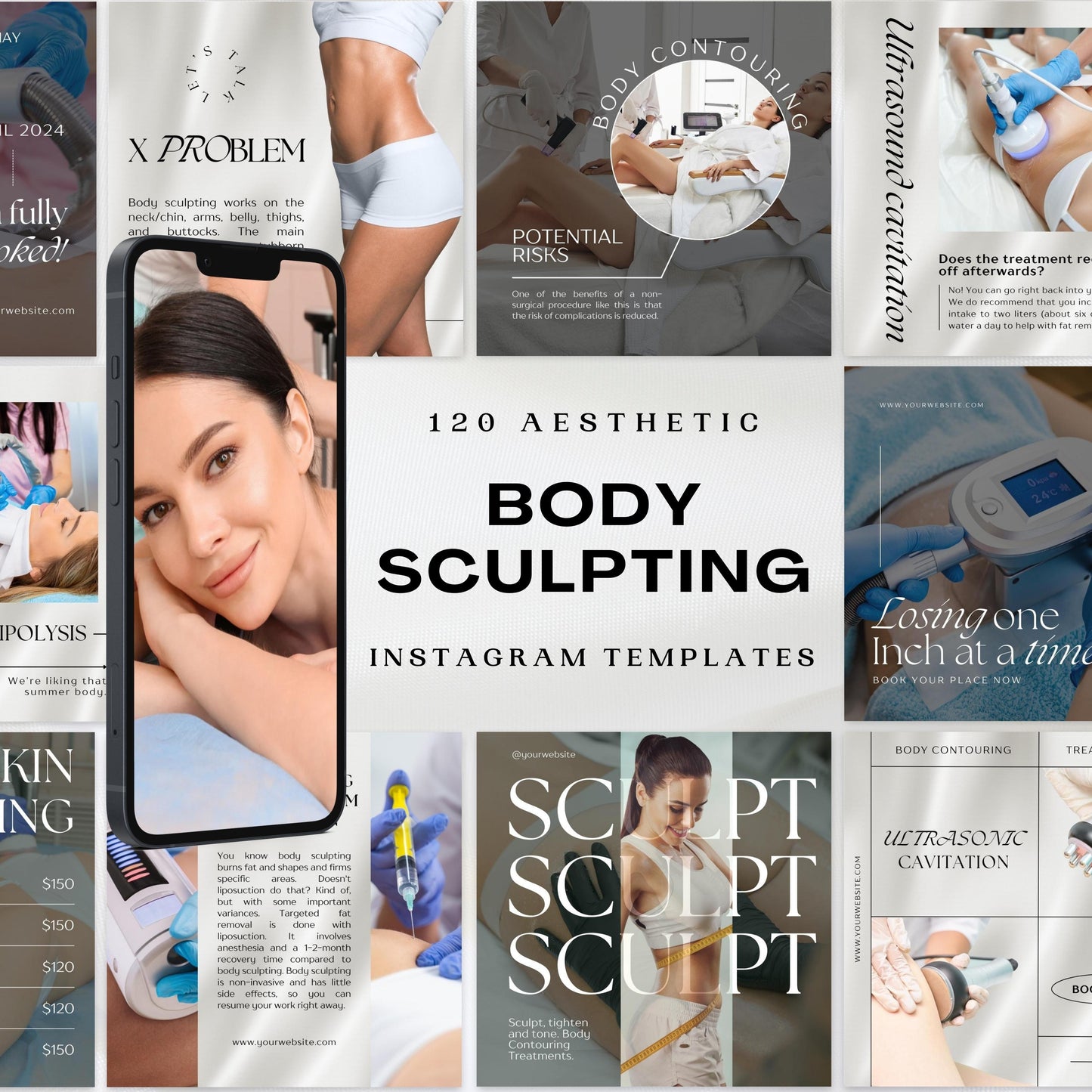 120 Body Sculpting Instagram Templates