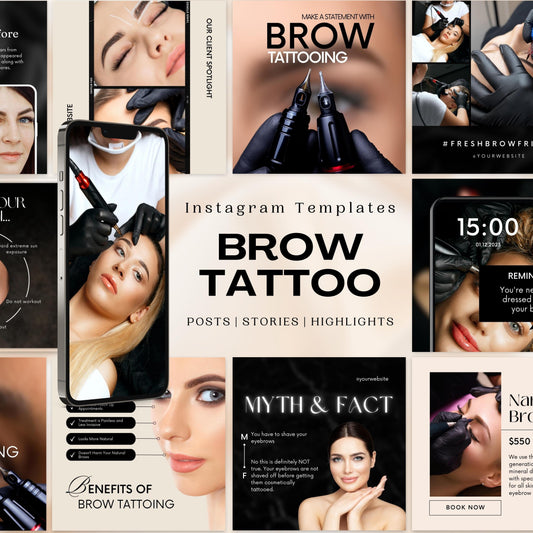 110 Eyebrow Tattoo Instagram Templates