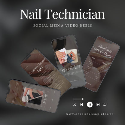 Nail Technician Social Media Video Reels