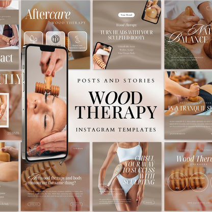 Wood Therapy Instagram Templates