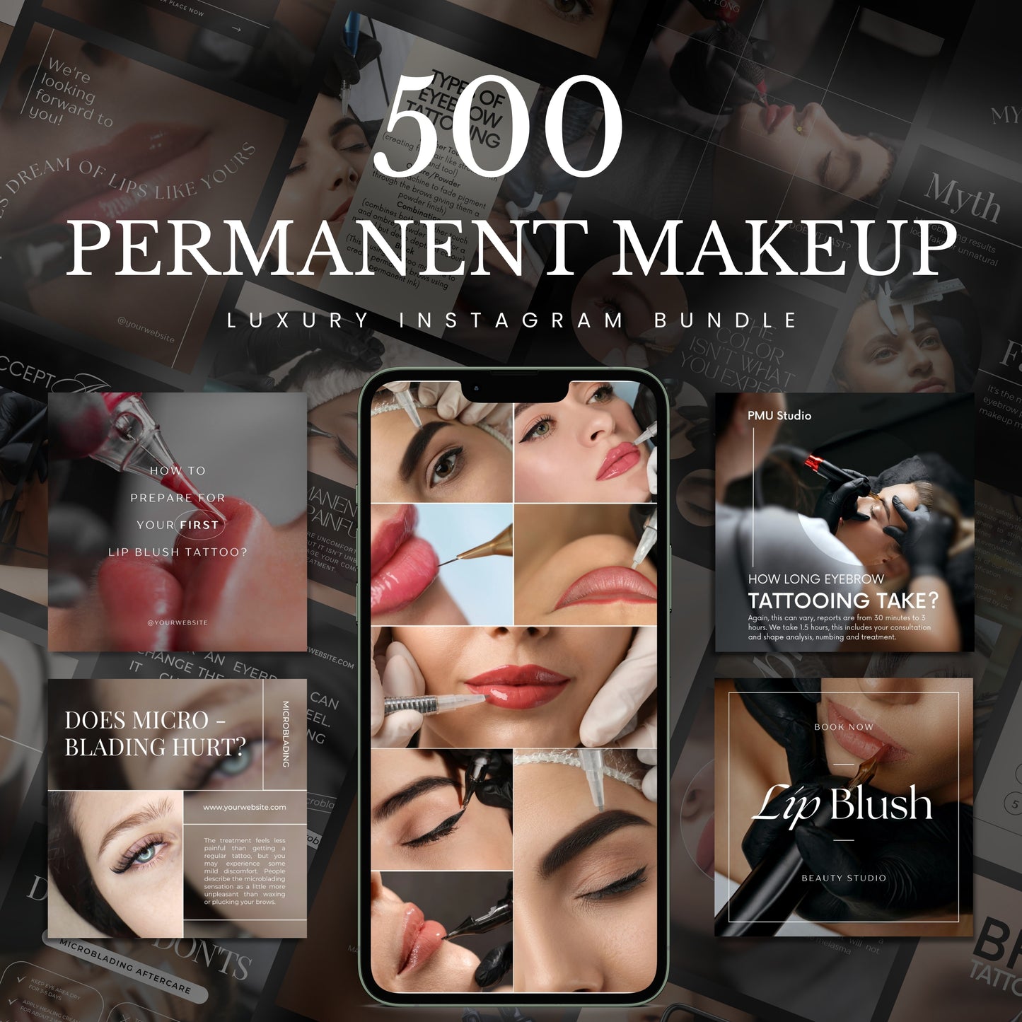 500 Permanent Makeup Instagram Bundle