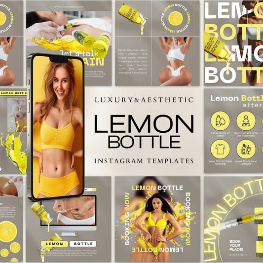 Lemon Bottle Instagram Templates