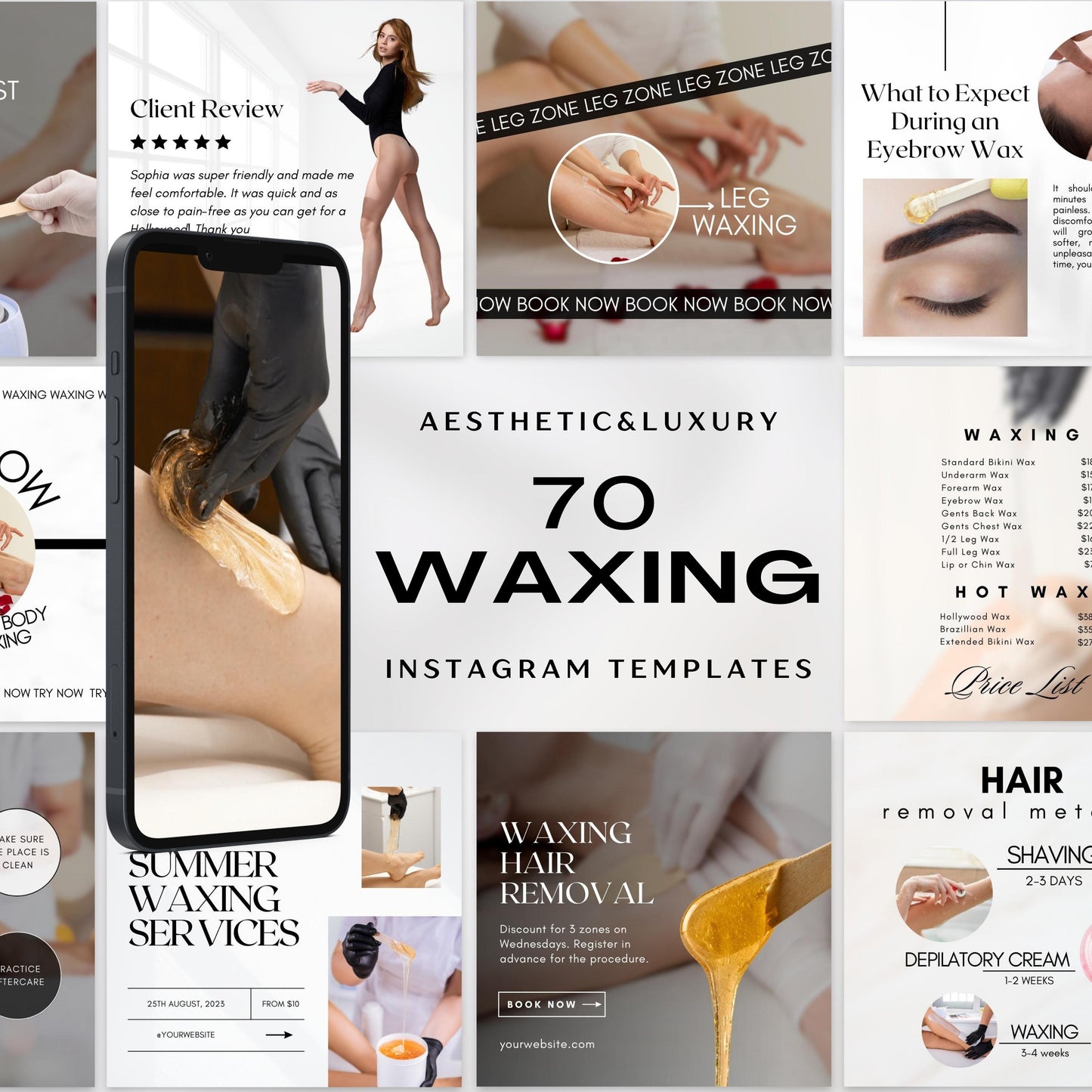 70 Waxing-Instagram-Vorlagen