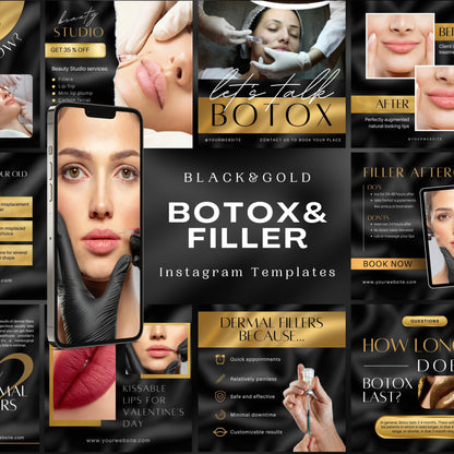 70 goldene Botox&amp;Filler-Instagram-Vorlagen