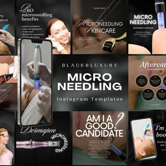 100 Microneedling Instagram Templates