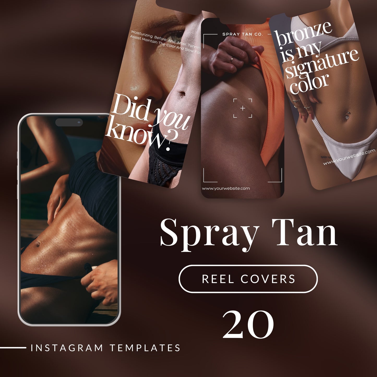 20 Spray Tan Reel Covers