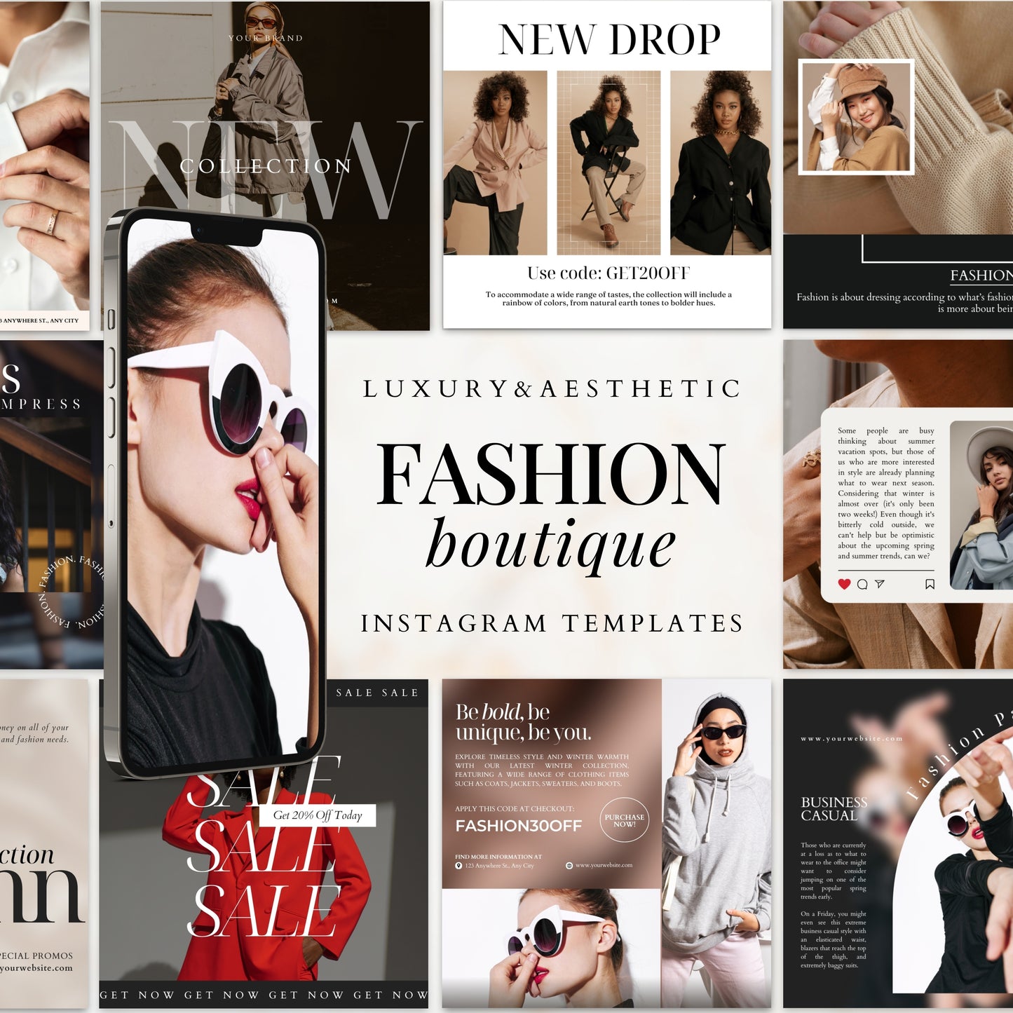 Fashion Instagram Templates | Posts | Stories | Highlights