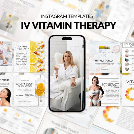 White IV Vitamin Therapy Instagram Templates