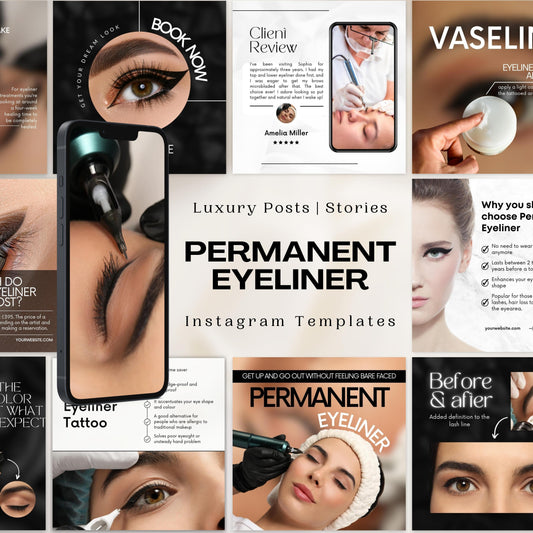 80 Permanent Eyeliner Instagram Templates