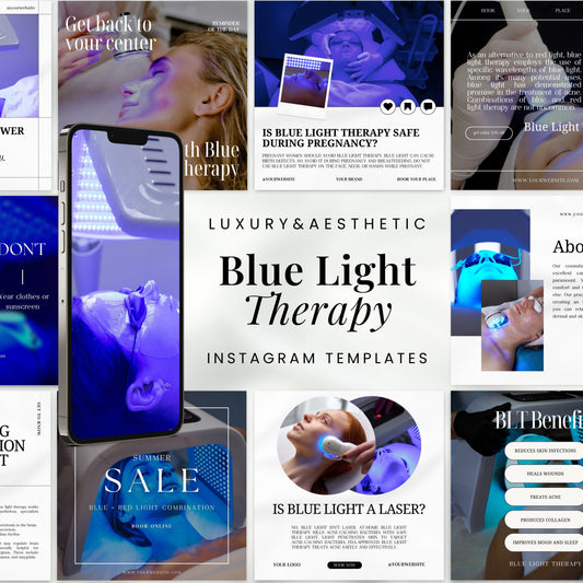 Blue Light Therapy Instagram Templates