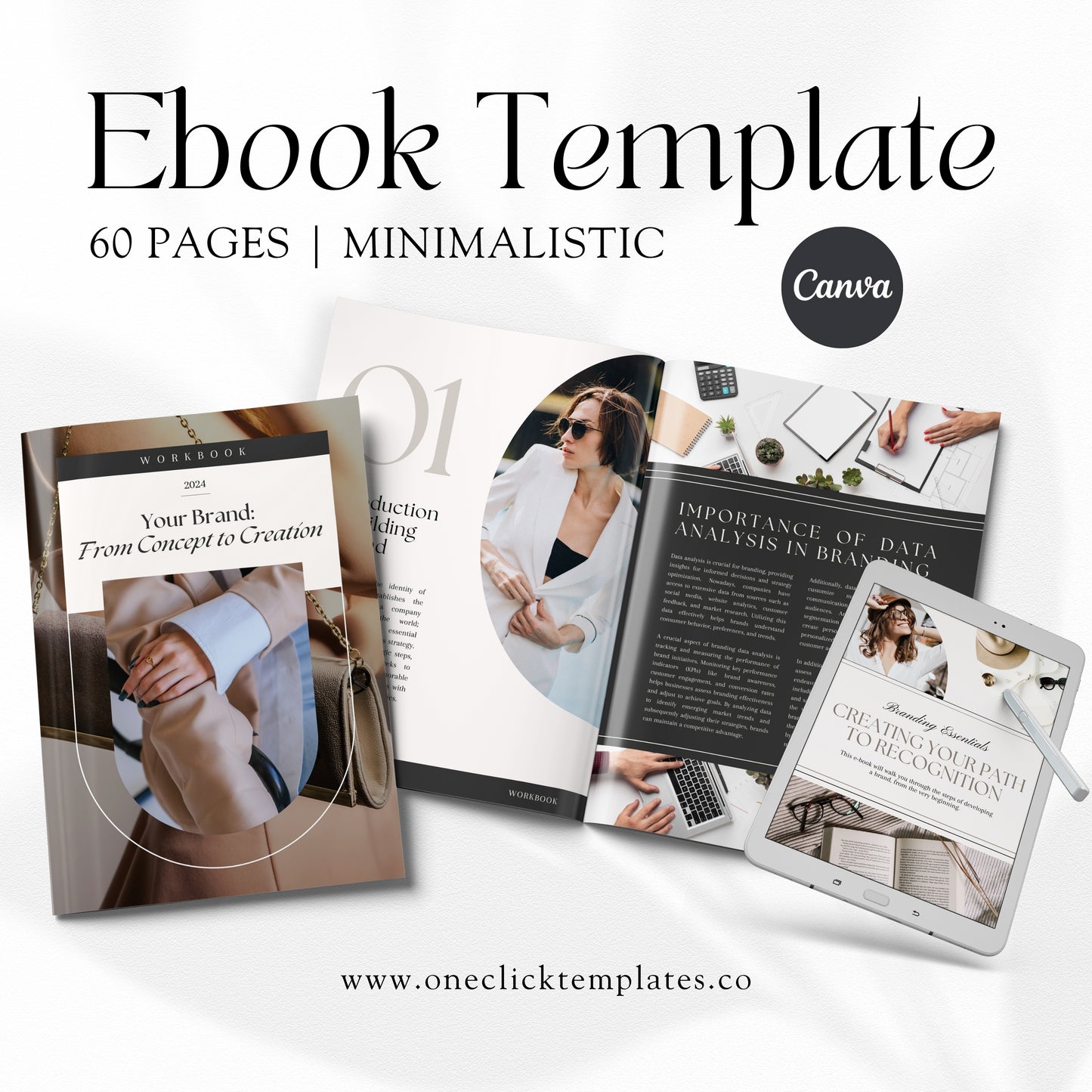 60 Pages Minimalistic Ebook Template