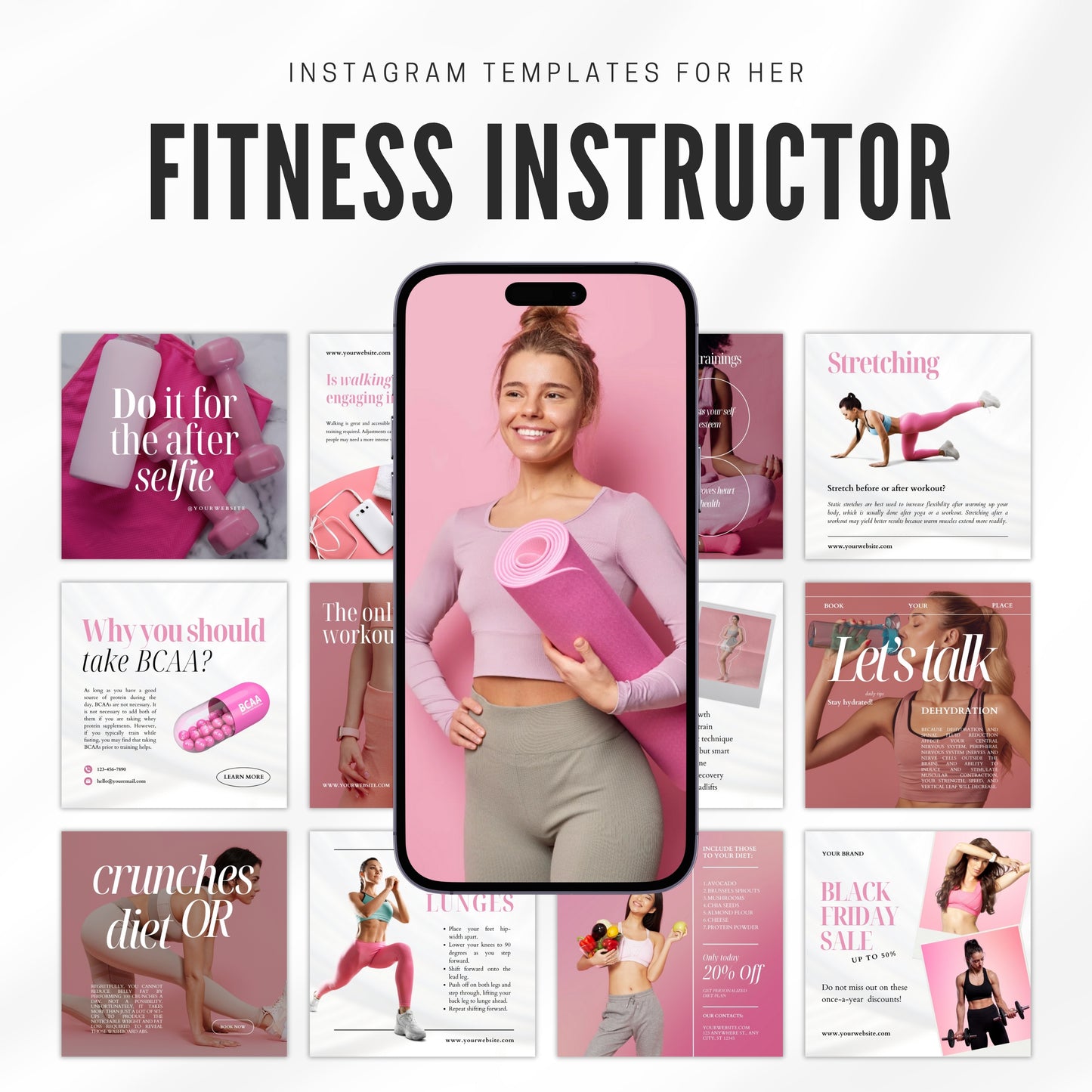 Fitness Coach Instagram Templates For Her