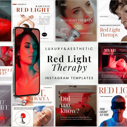 Red Light Therapy Instagram Templates