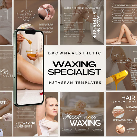 120 Brown Waxing Instagram-Vorlagen