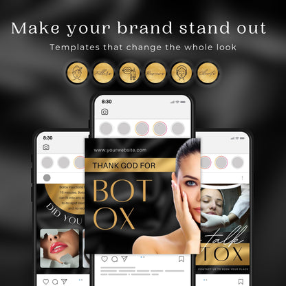 70 goldene Botox&amp;Filler-Instagram-Vorlagen