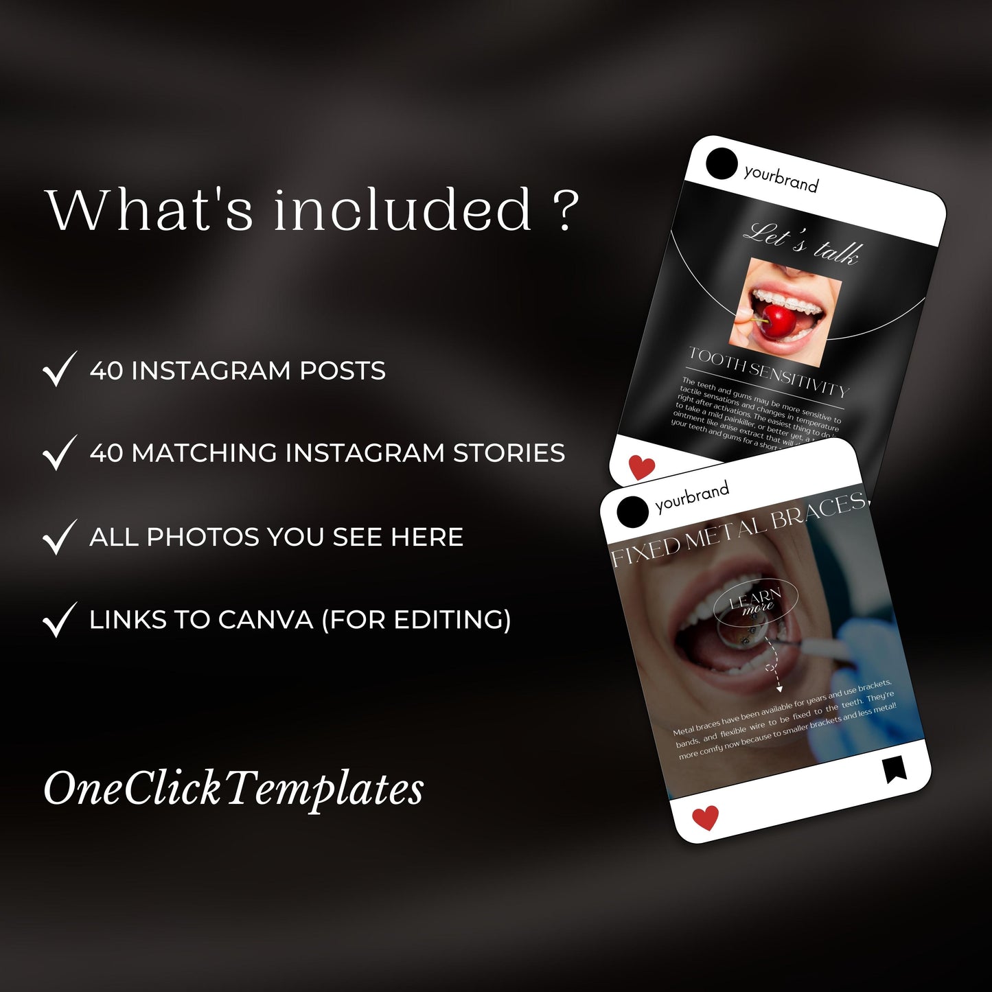 80 Dental Braces Instagram Templates