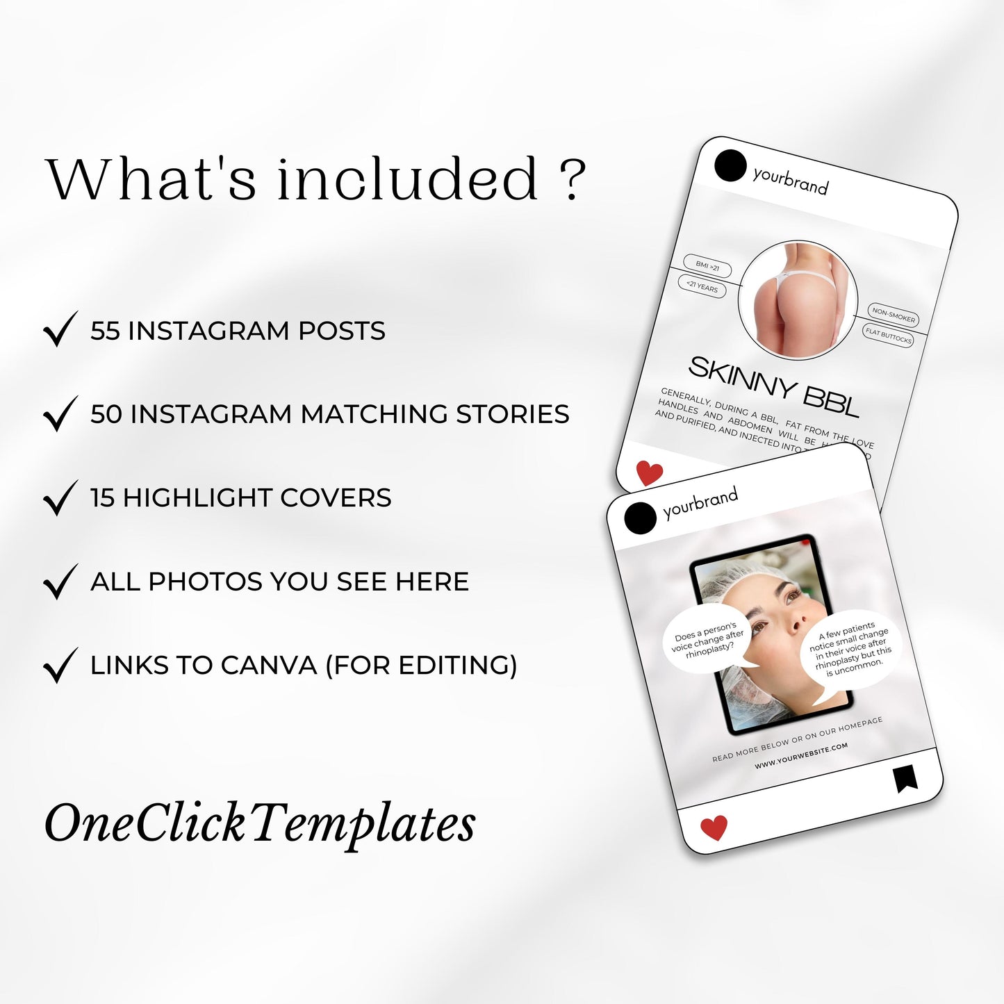 120 Plastic Surgery Instagram Templates