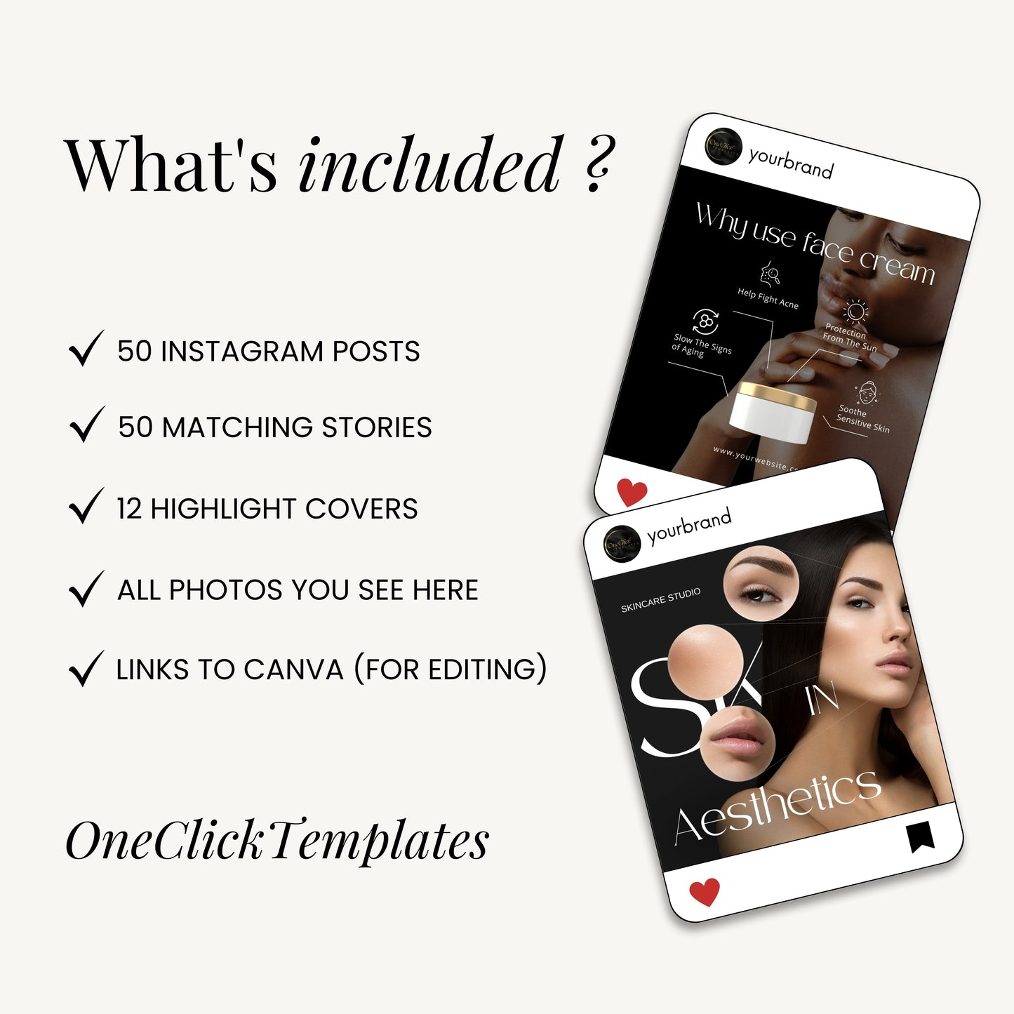 Skincare Instagram Templates