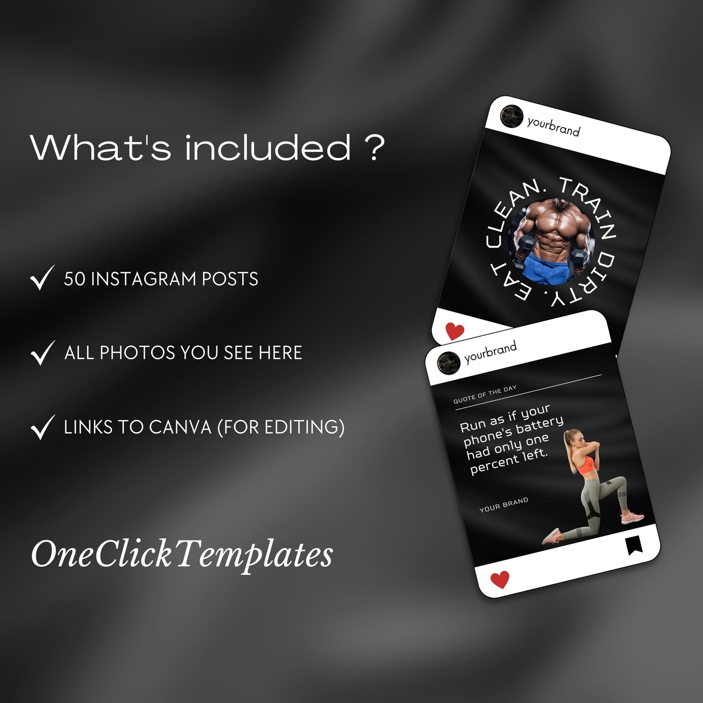 50 Fitness Coach Instagram Quote Templates