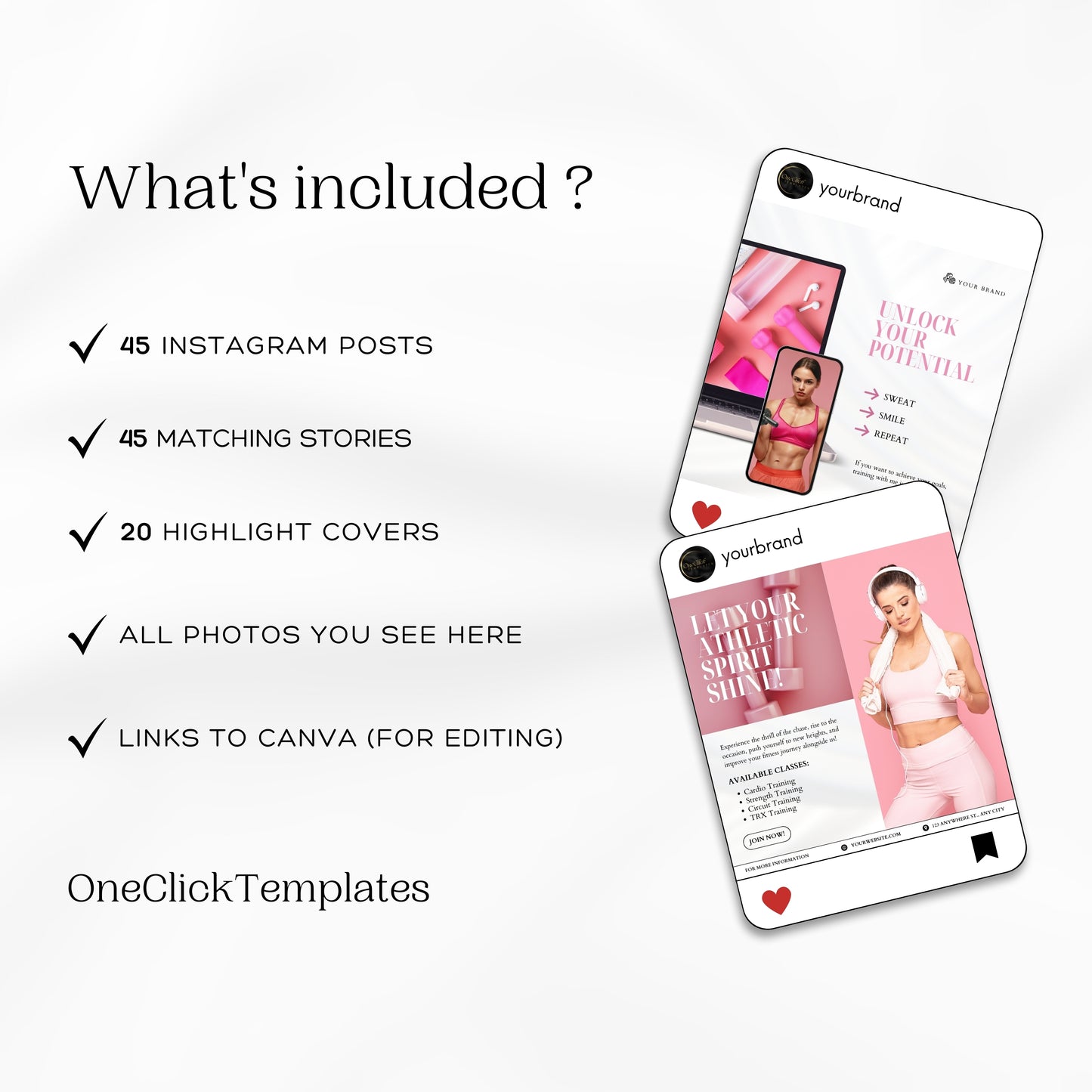 Fitness Coach Instagram Templates For Her