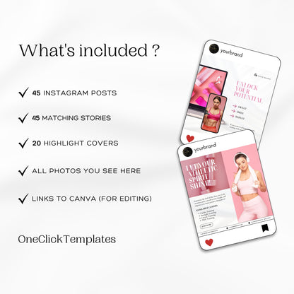 Fitness Coach Instagram Templates For Her