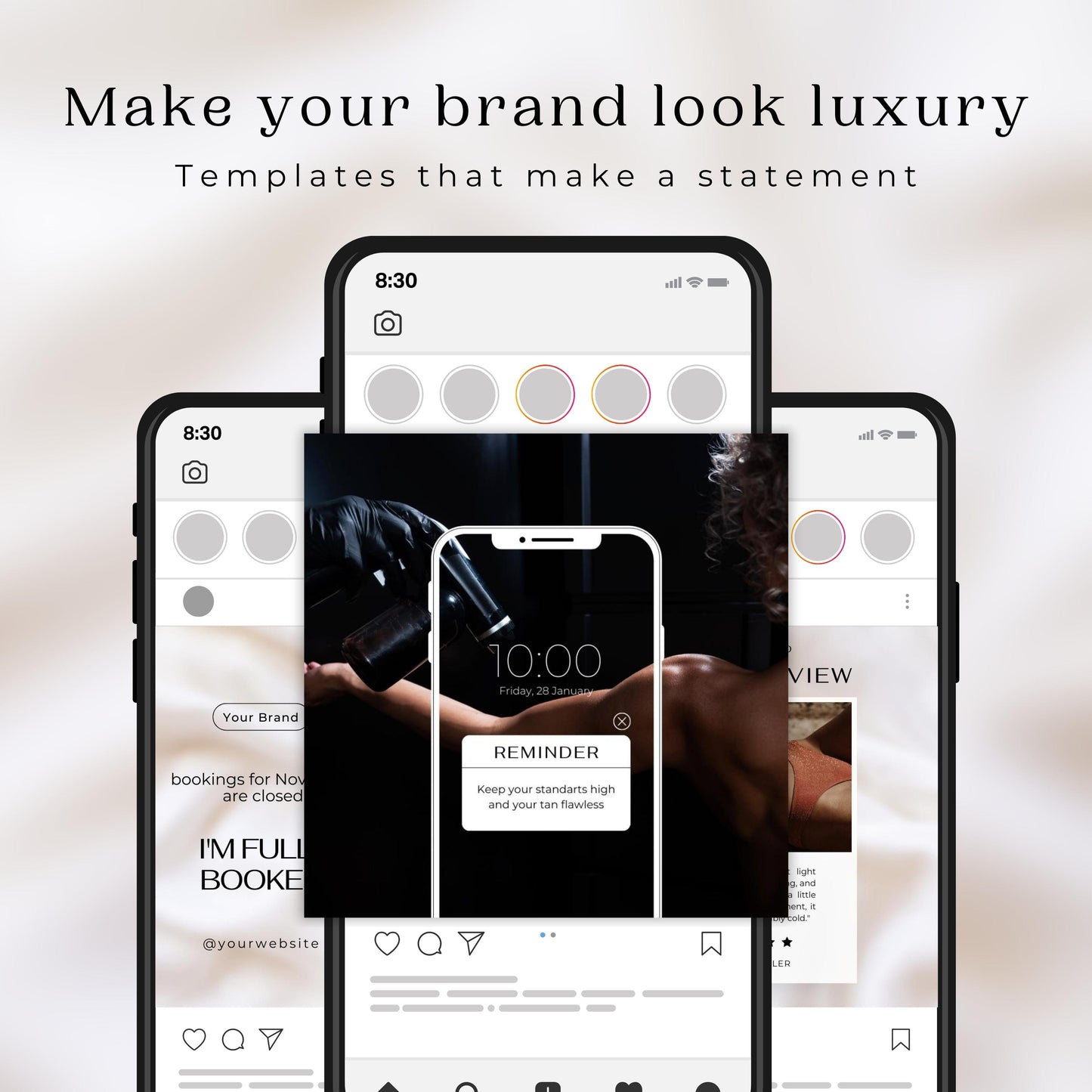 50 Spray Tan Instagram Templates