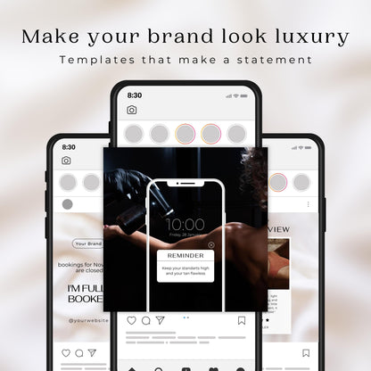 50 Spray Tan Instagram Templates