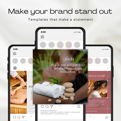 120 Massage Therapy Instagram Templates