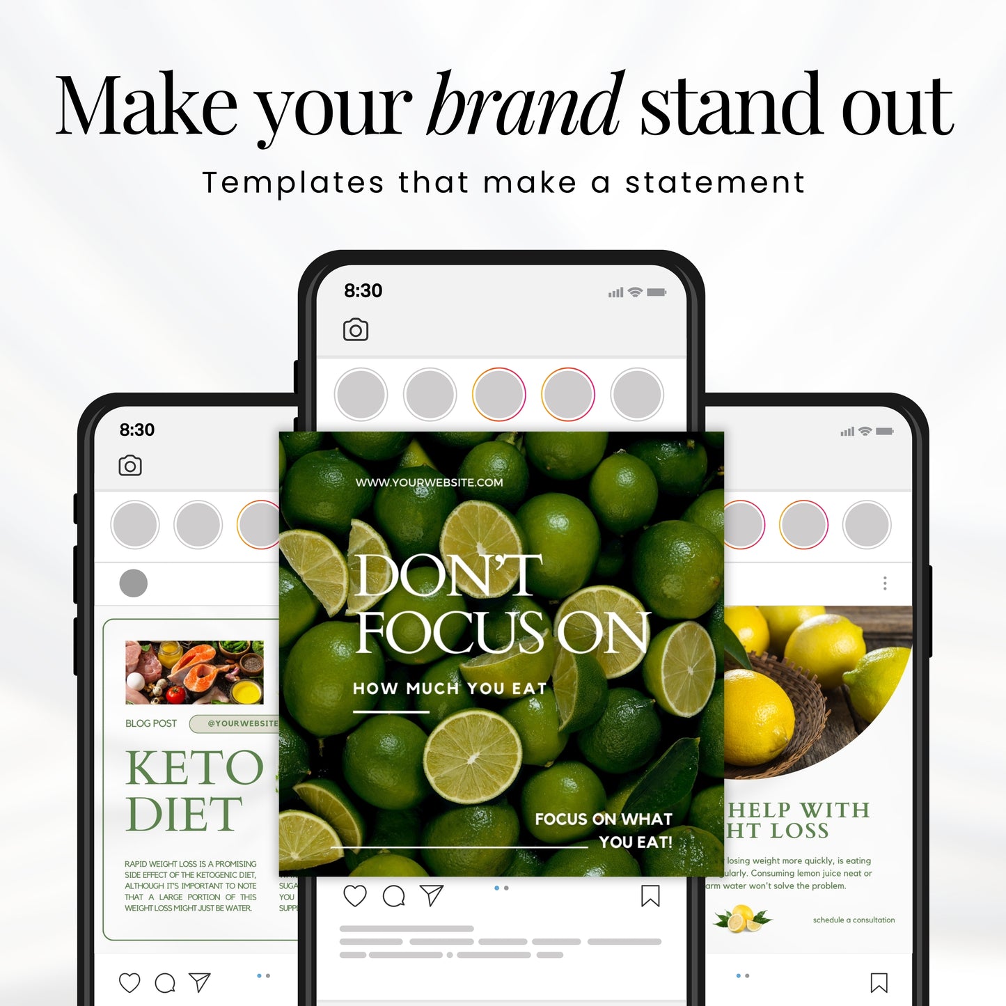 Nutrition Coach Instagram Templates