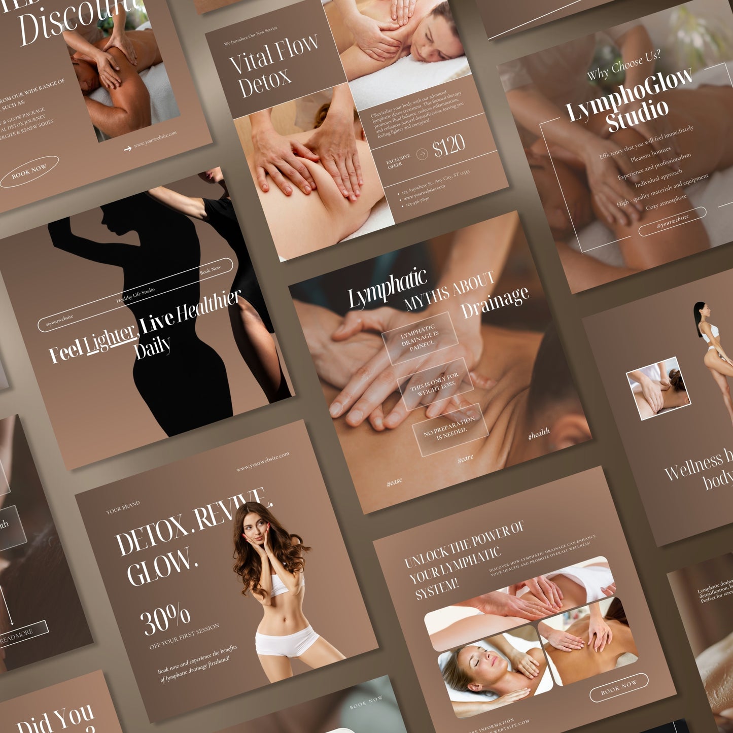 Lymphatic Drainage Instagram Templates