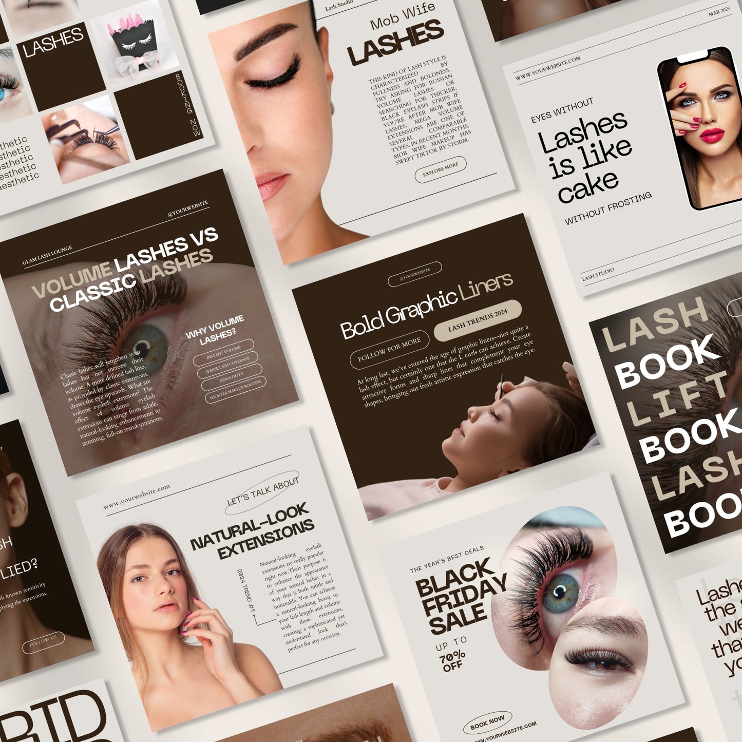 Lash Technician Instagram Template Bundle