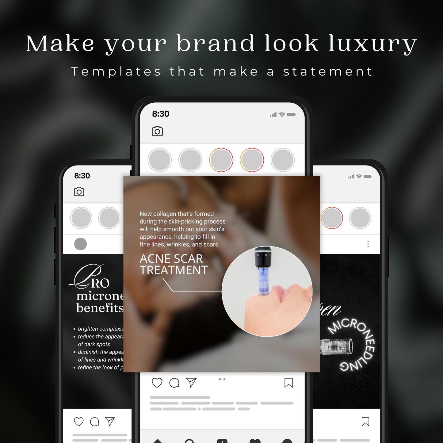 100 Microneedling Instagram Templates