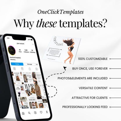 Hairstylist Light Instagram Templates