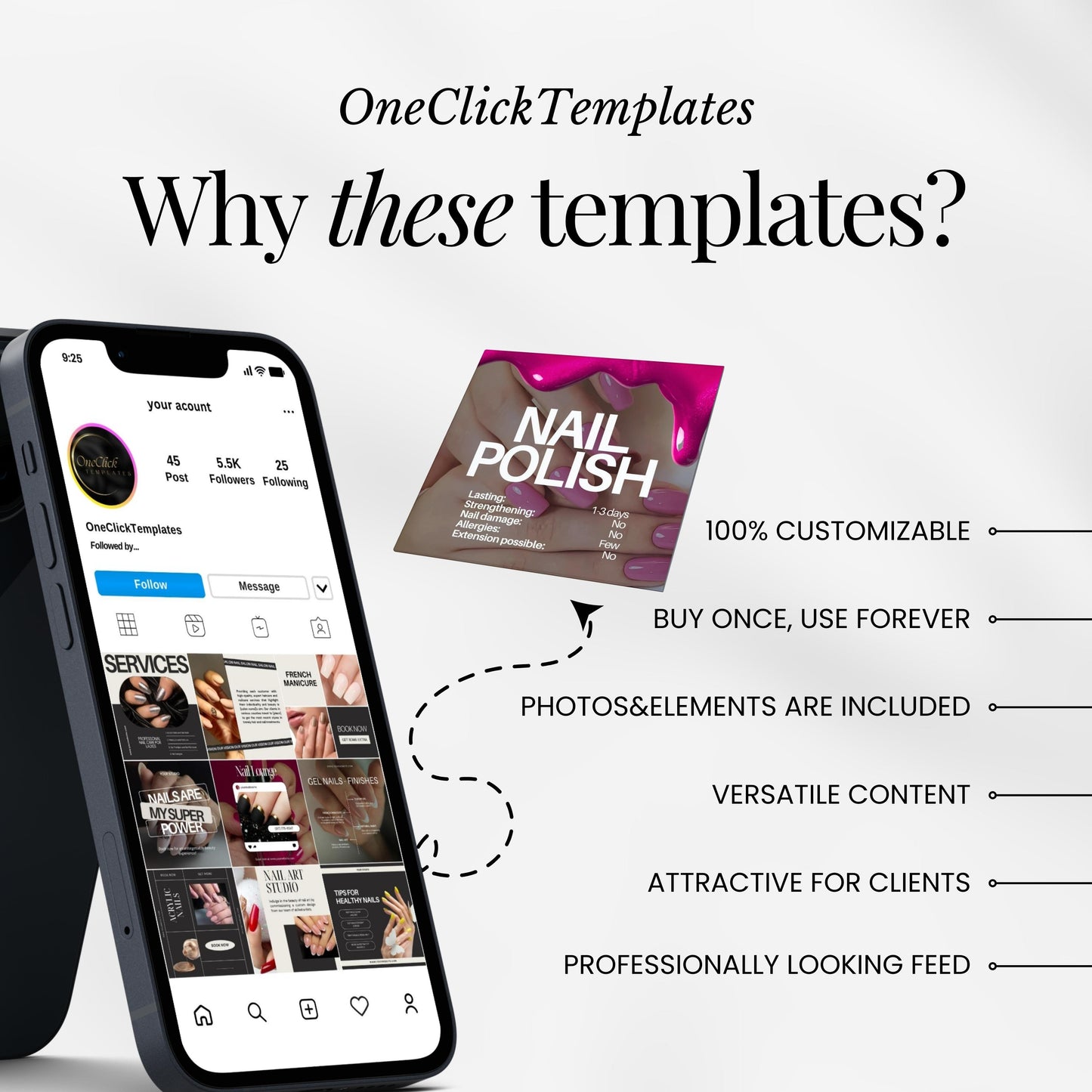 Nail Technician Instagram Templates