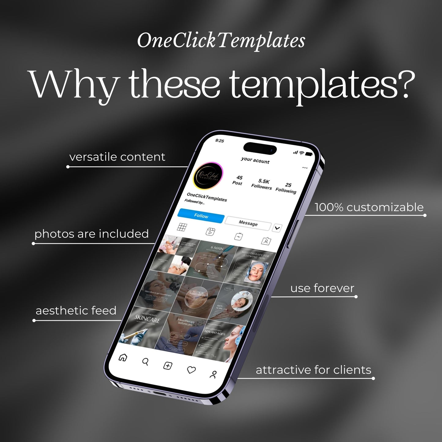 60 Mesotherapy Instagram Templates