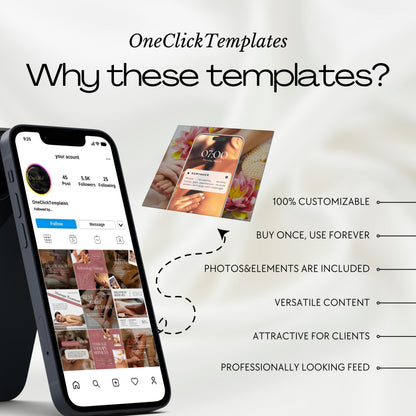 120 Massage Therapy Instagram Templates