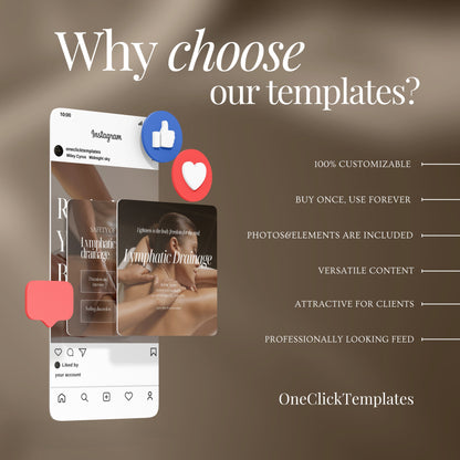 Lymphatic Drainage Instagram Templates