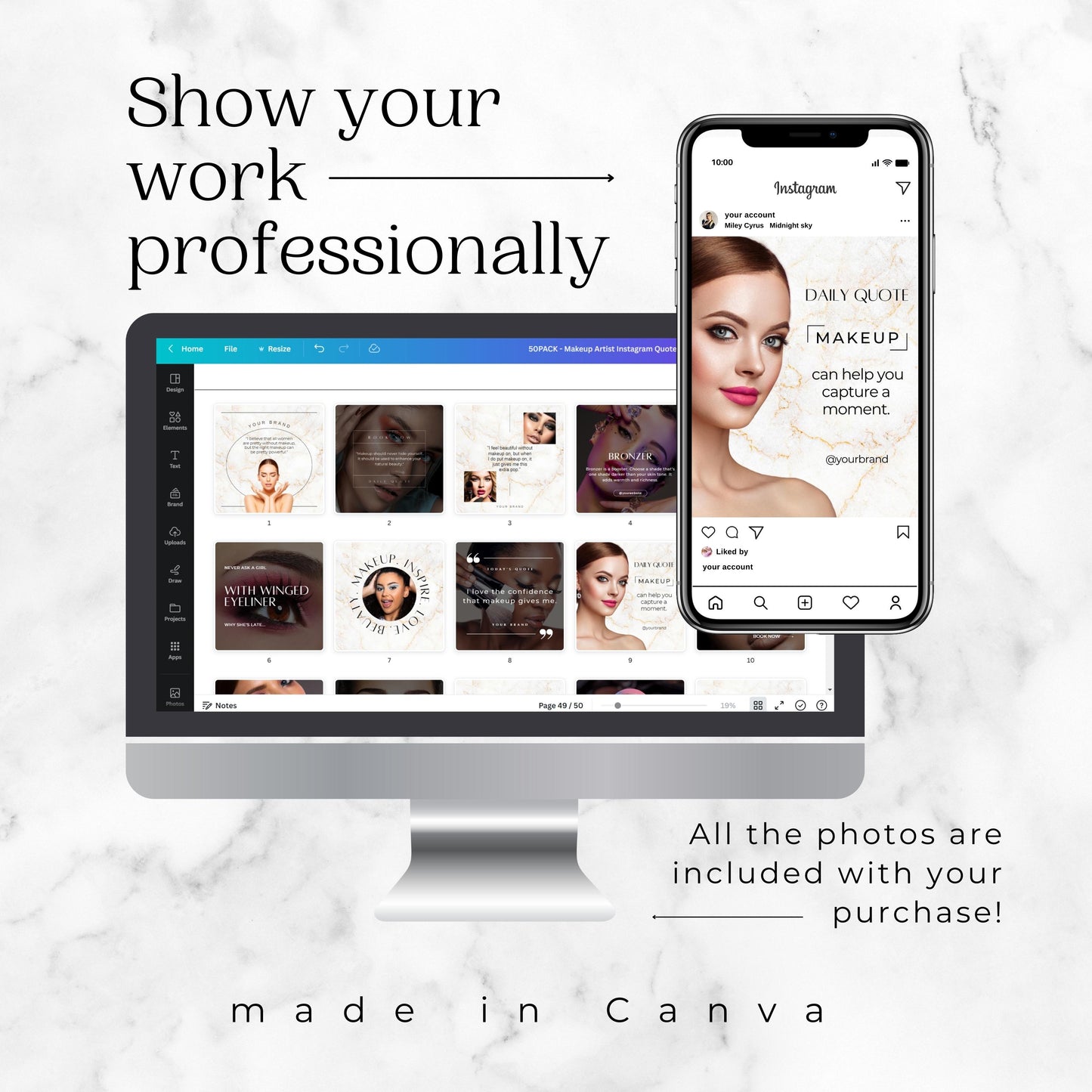 50 Makeup Artist Instagram Quote Templates