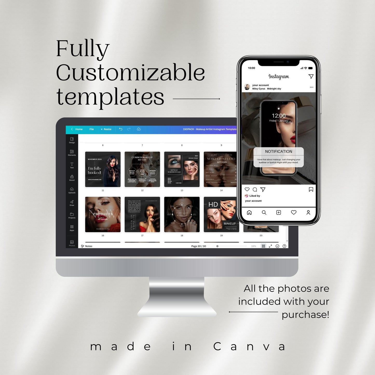 110 Makeup Artist Instagram Templates