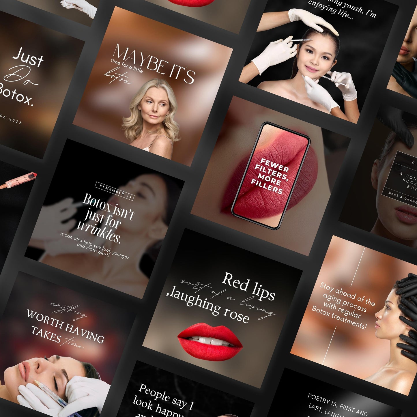 100 Botox&Filler Instagram Quote Templates