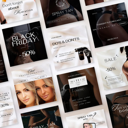 50 Spray Tan Instagram Templates