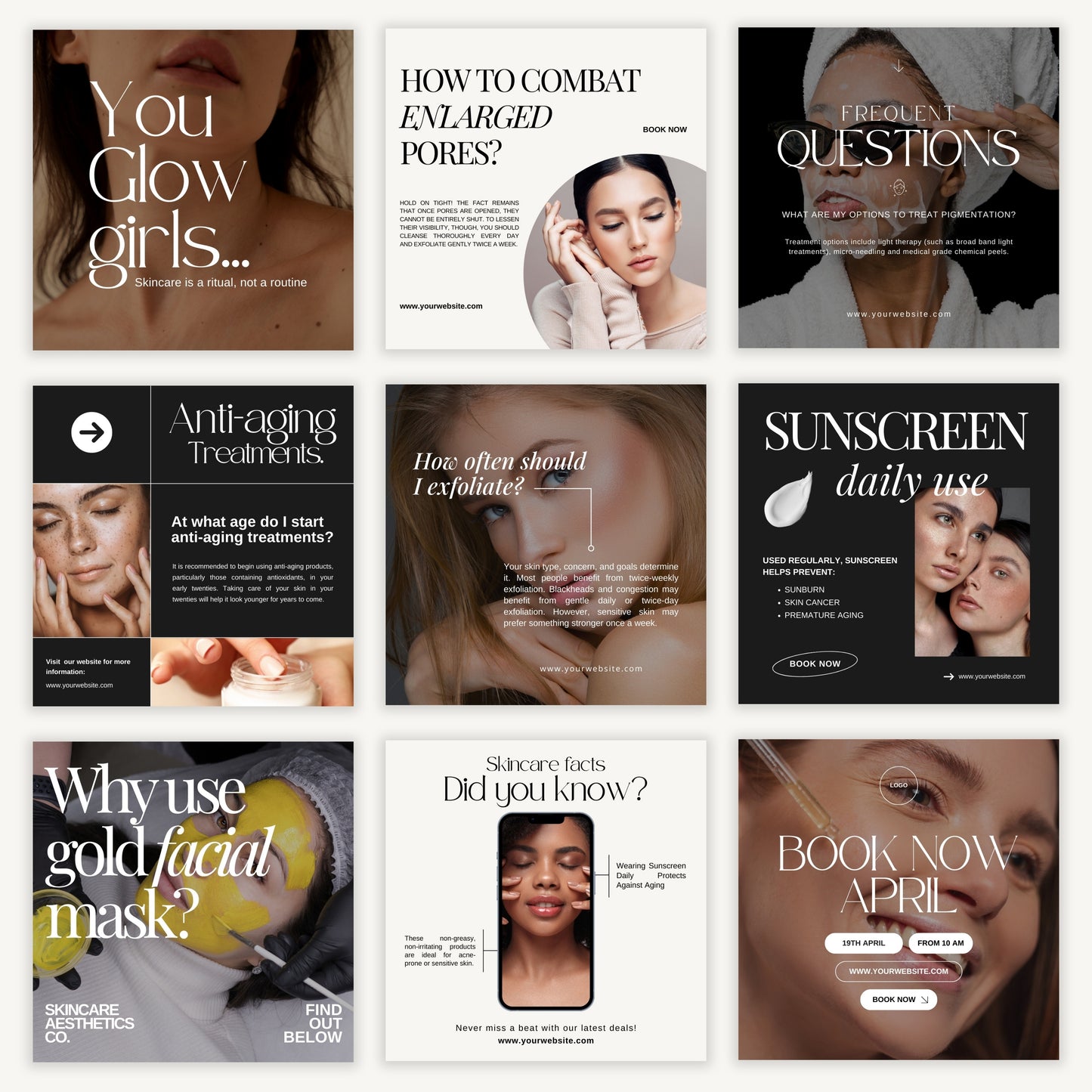 Skincare Instagram Templates