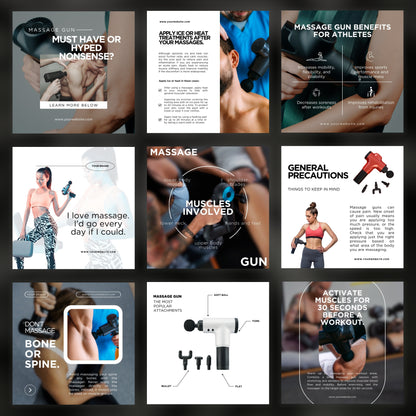 Massage Gun Instagram Templates