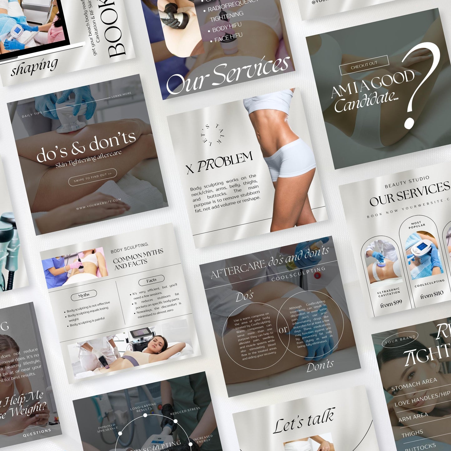 120 Body Sculpting Instagram Templates