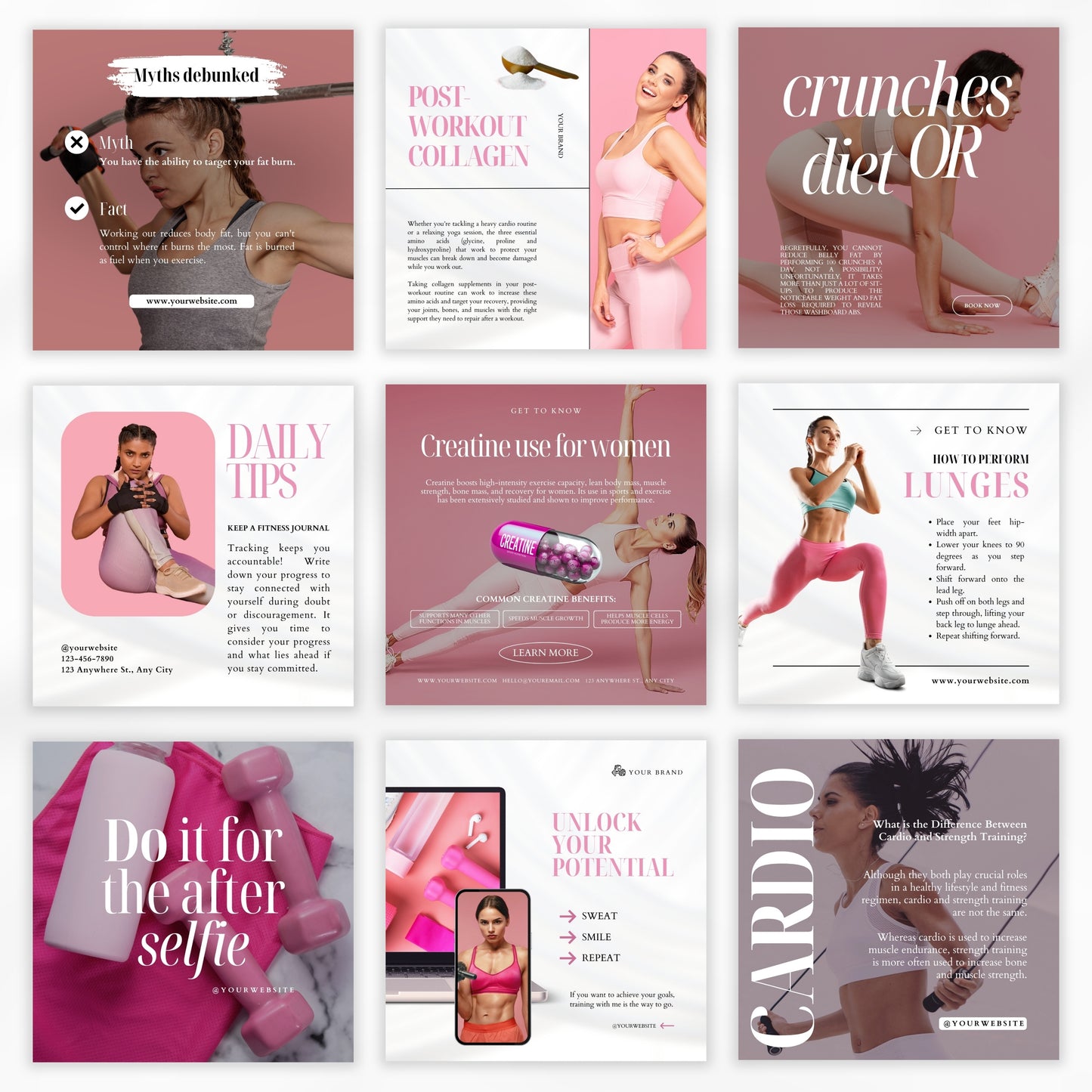 Fitness Coach Instagram Templates For Her