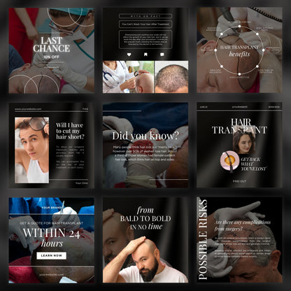 Hair Transplant Instagram Templates