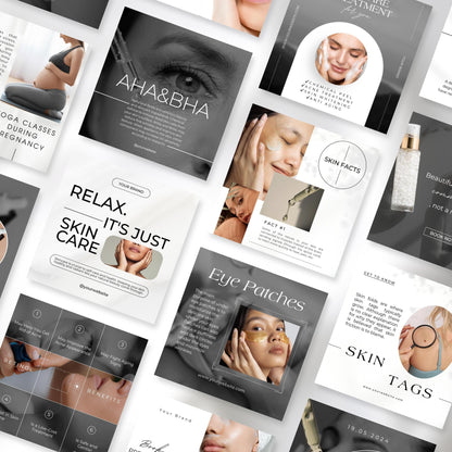 150 BW Skincare Instagram Templates