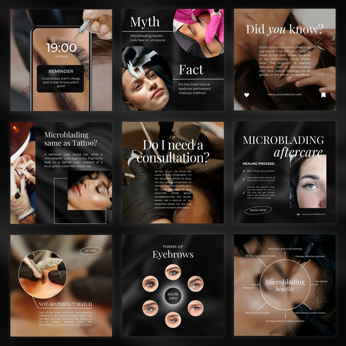 Microblading Instagram Templates